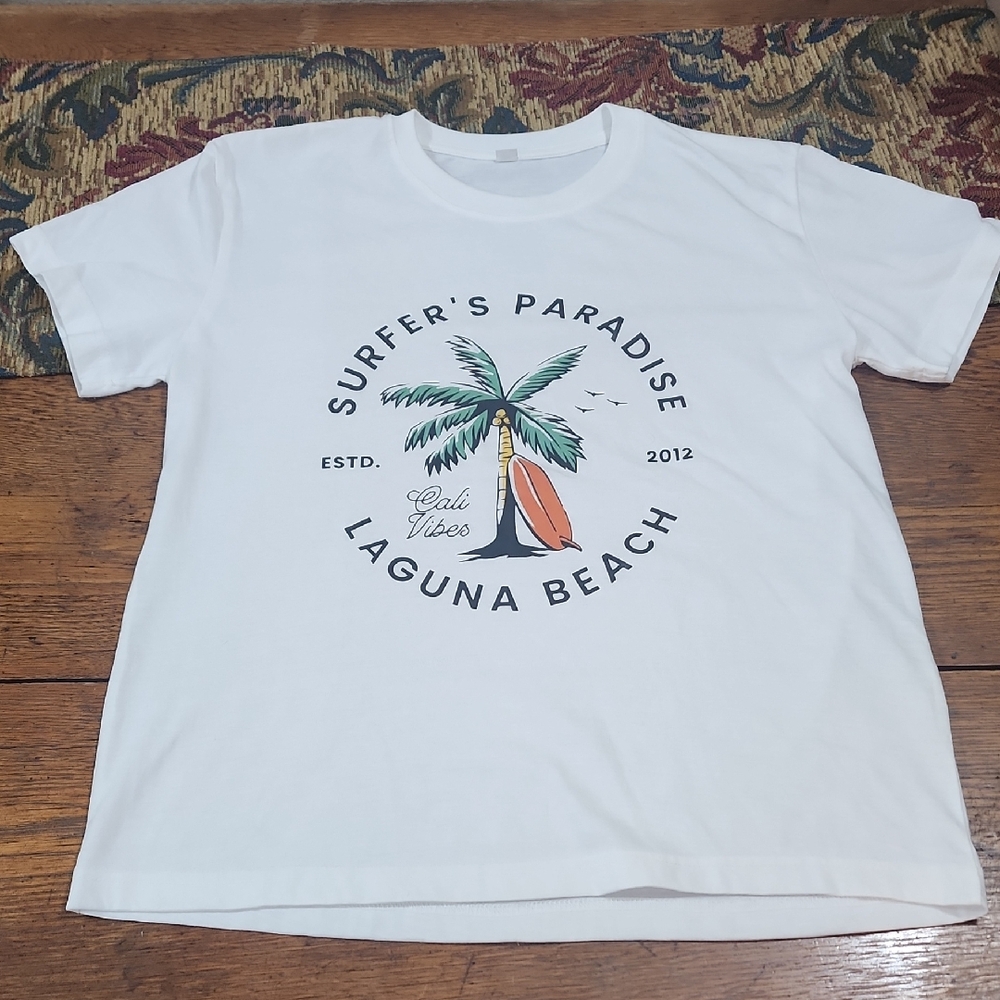 Surfers Paradise Laguna Beach Womens Short Sleeve Tee Shirt Sz Med